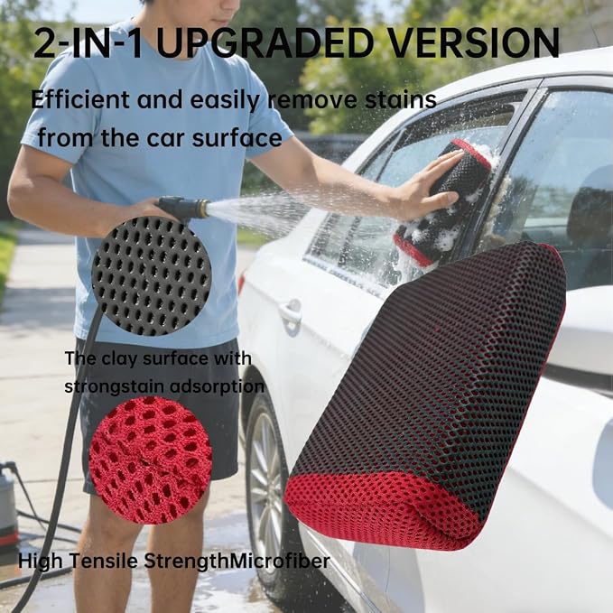 Ultra Clay Scrubber for Auto Car Detailing Easily Cleans Painted Surfaces | (Double-sided use) Debris, and Grime,Improve The Adhesion Between Aax and Sealant;Enhance Gloss and Color Depth