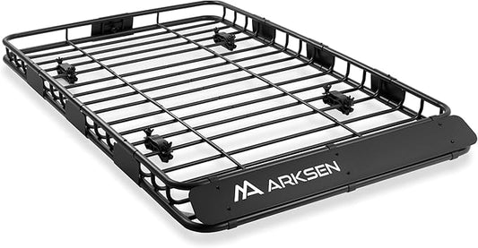 ARKSEN Roof Rack Cargo Basket with Extension,150 lbs Heavy Duty Rooftop Carrier, 64"x39"x4" Car Top Luggage Holder for SUV Truck Car, Ideal for Travel & Camping