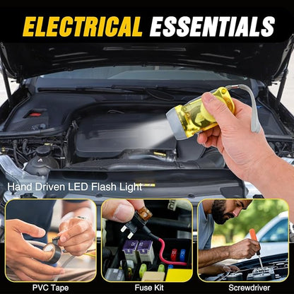 Nilight Car Emergency Kit with Jumper Cable, First Aid Kit Safety Assistance Tools for Travel Camping Outdoor Cars Truck SUV RV, Roadside Essentials with Flash Light