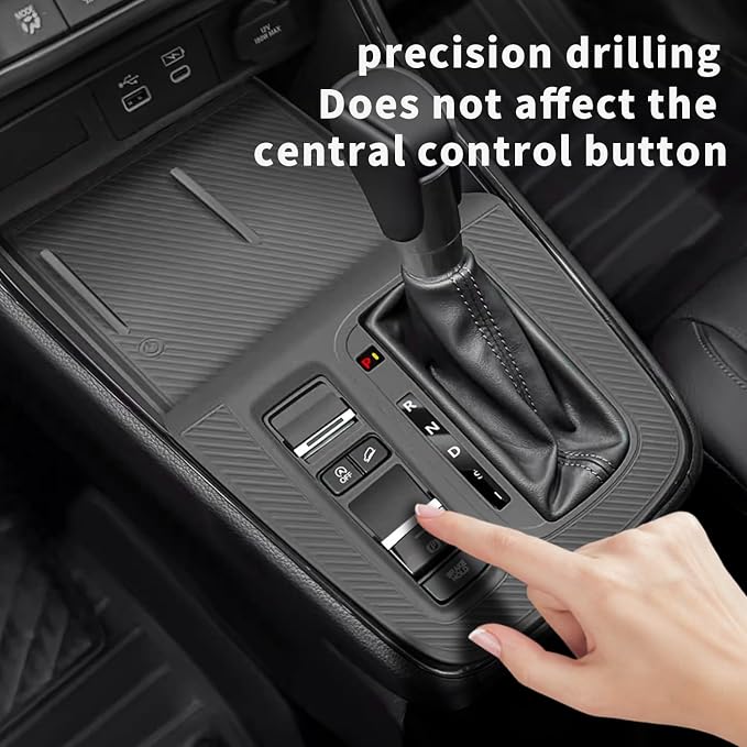 Temmis Center Console Silicone Organizer Wrap for Honda CRV 2023-2026 (Gasoline & Hybrid), Full-Wrap Center Consel Electrostatic adsorption Cover for Honda CRV-Red