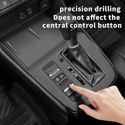 Temmis Center Console Silicone Organizer Wrap for Honda CRV 2023-2026 (Gasoline & Hybrid), Full-Wrap Center Consel Electrostatic adsorption Cover for Honda CRV-Red