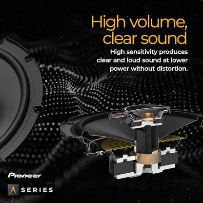 Pioneer A-Series Standard TS-A6881F 6” x 8” 4-Way Speakers (Pair) – 350W Max, Balanced Sound + Smooth Treble, Enhanced Bass, Great Stock Replacement