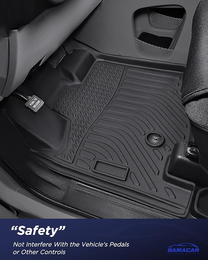 All Weather Floor Mats for Dodge Grand Caravan 2008-2021 Waterproof 7 Seats Anti-Slip Rubber Heavy Duty 3 Row Cargo Liner for Caravan SE/SXT/Crew Accessories 2019 2018 2017 2016 2015 2014 2013 2012