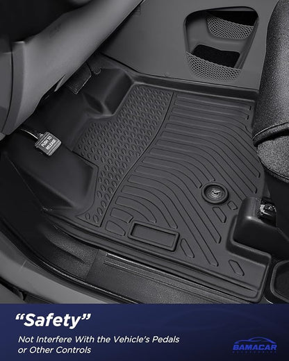All Weather Floor Mats for Dodge Grand Caravan 2008-2021 Waterproof 7 Seats Anti-Slip Rubber Heavy Duty 3 Row Cargo Liner for Caravan SE/SXT/Crew Accessories 2019 2018 2017 2016 2015 2014 2013 2012
