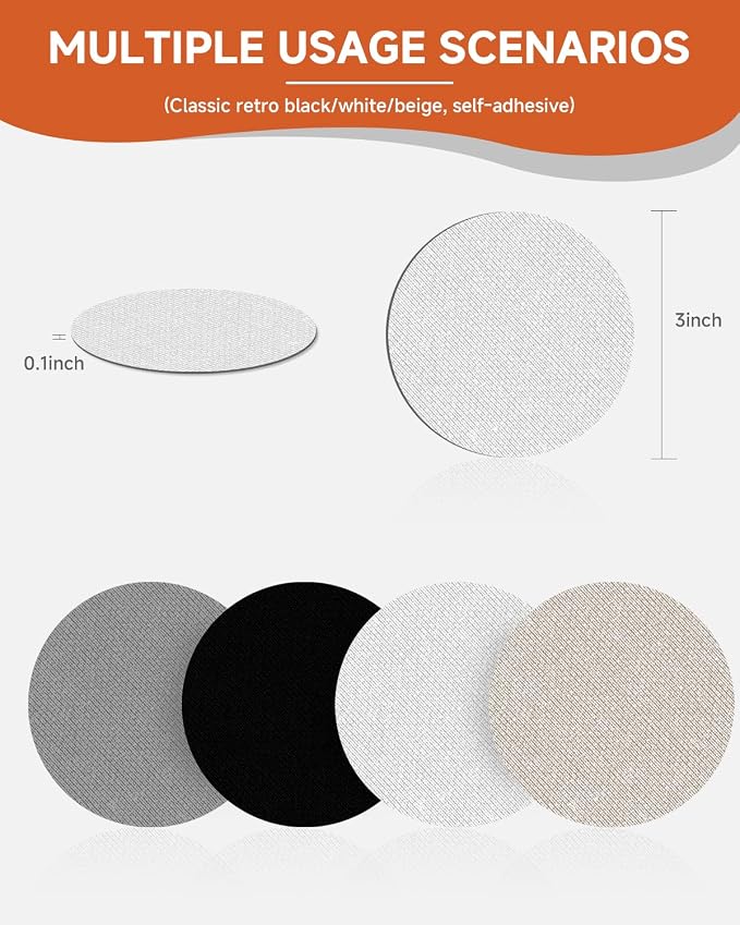 20 Mixed Colors Packs Car Roof Repair Patches - Self-Adhesive Patches for Repairing Holes in Car Roofs. Easy to Apply, No Residue, and Won't Peel Off ((Diameter 1.18", 20 Pcs))
