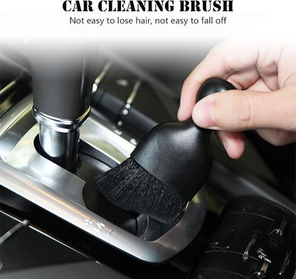 2 PCS Car Detailing Brush, Soft Bristles Detailing Brush Dusting Tool, Auto Interior Soft Hair Removal Brush, Fit for Automotive Dashboard, Air Conditioner Vents, Leather, Computer (Black #113)