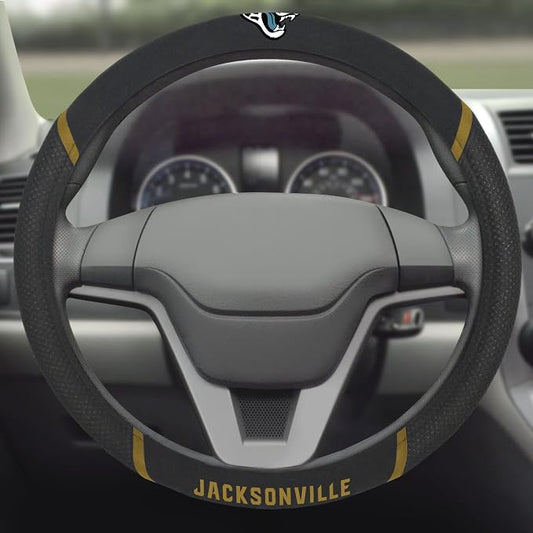 FANMATS NFL Unisex-Adult Embroidered Steering Wheel Cover