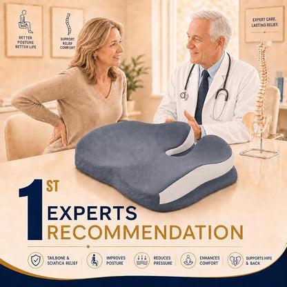 Seat Cushions for Office Chairs Wheelchair Cushion for Long Sitting Back Pain，Memory Foam Seat Car Computer Desk Chair Cushion，Coccyx Cushion for Tailbone Pain Relief Cushion Office Chair Butt Pillow