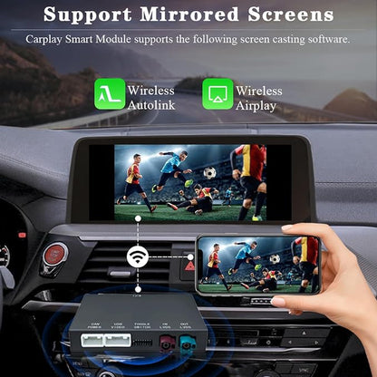 Wireless CarPlay Android Auto Retrofit Kit Decoder Box for BMW NBT System 1/2/3/4/5/6/7 Series X3/X4/X5/X6,Support Mirror Link,Camera, GPS, Siri, YouTube, for BWM Accessories