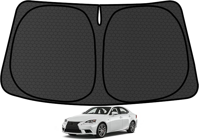 IS300 IS350 IS500 IS250 IS200t Customized Windshield Sun Shade for 2014-2026 IS300 IS350 IS500 IS250 IS200t Front Window Sunshade Visor Protector Foldable Blocks UV Rays Keep Car Cooler Accessories