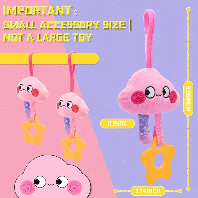 Musical Car Seat Toy for Babies 0-12 Months Girl, Unicorn Activity Hanging Toy Accessories Stroller Toy with Soothing Music