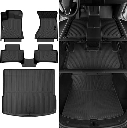 Floor Mats for Porsche Macan 2014-2025 2026, Trunk Mat All Weather TPE Protector for Porsche Floor Liner Accessories