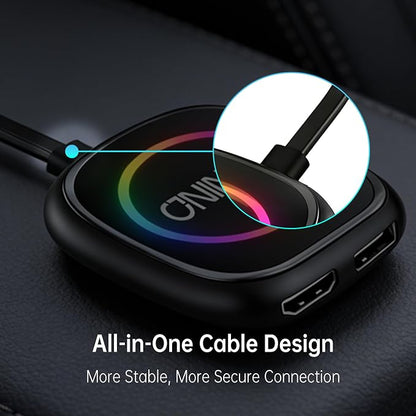 Magic Box 3.0 Max (2026 Upgrade) – 3-in-1 Wireless CarPlay & Android Auto Adapter | Support Netflix, YouTube, Disney+ & Prime Video | 4G+32G, HDMI Output, USB Drive | for Wired CarPlay Cars