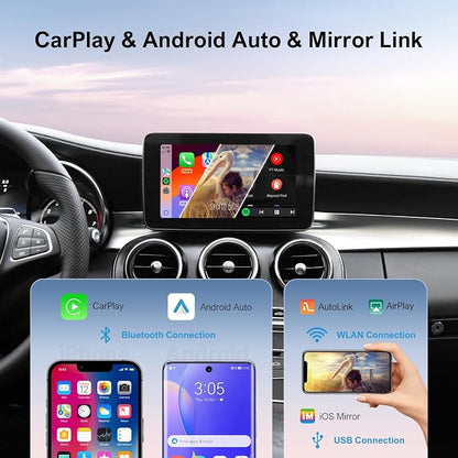 Wireless CarPlay & Android Auto Retrofit Kit Decoder for Mercedes Benz A/CLA/GLA/B/C/E/G/SL/V Class (2014–2019) with NTG5.0/5.1 System, Supports Original Knob Control & Camera
