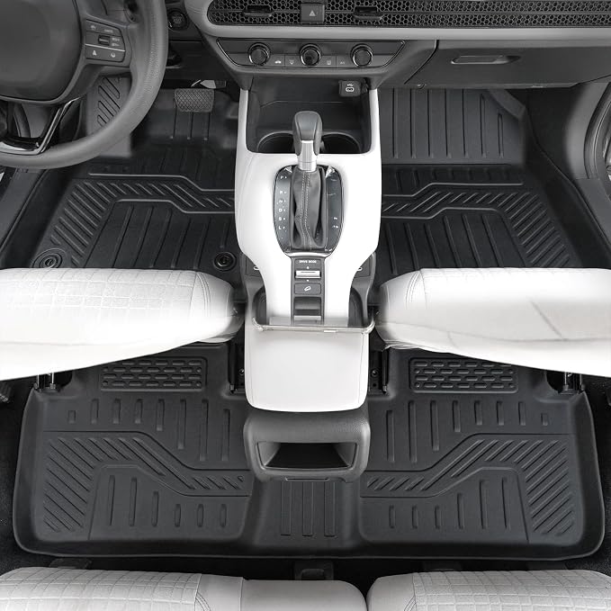 Floor Mats for Honda HR-V 2023-2026, All Weather Floor Mats Trunk Cargo Liner with Backrest Protectors and Door Sill Guards Accessories, Full Coverage Set