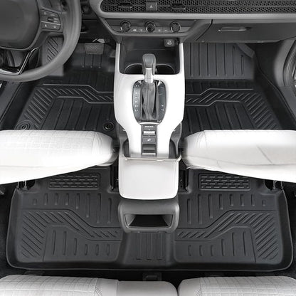 Floor Mats for Honda HR-V 2023-2026, All Weather Floor Mats Trunk Cargo Liner with Backrest Protectors and Door Sill Guards Accessories, Full Coverage Set