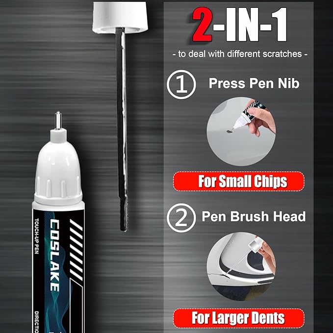 Car Touch Up Paint(Azure Gray Metallic Tri-Coat(G4)) for Ford, Car Paint Scratch Repair Kit, Quick & Easy Solution to Repair, Scratch Remover Pen with 2PCS Disposable Micro Applicators