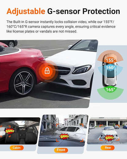 Vantrue N4 Pro S 4K 3 Channel Dash Cam for Truck, 4K+1080P+2.5K Front Inside Rear Camera, Triple STARVIS 2 HDR IR Night Vision, IP67, Voice Control, Parking Mode, GPS, Wi-Fi, Support 1TB (RC09)
