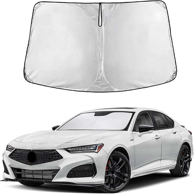 EcoNour Windshield Sunshade Compatible for Acura TLX 2021-2024 2025 2026, Sun Visor for Front Windshield & Window Sun Shade Cover, UV Heat Blocker & Protector, Car Accessories