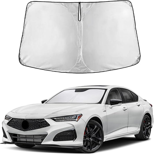 EcoNour Windshield Sunshade Compatible for Acura TLX 2021-2024 2025 2026, Sun Visor for Front Windshield & Window Sun Shade Cover, UV Heat Blocker & Protector, Car Accessories