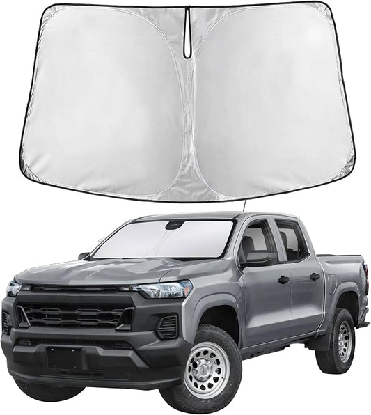 EcoNour Windshield Sunshade Compatible for Chevrolet Colorado 2023-2024 2025 2026, Sun Visor for Front Windshield & Window Sun Shade Cover, UV Heat Blocker & Protector, Car Accessories