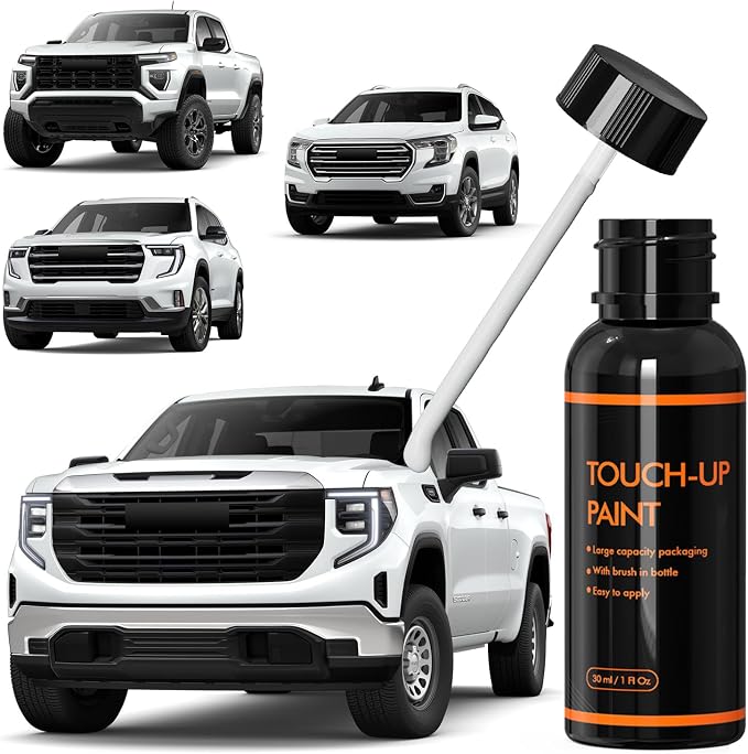 GAZ/WA8624/50 Summit/Olympic/Interstellar White Touch Up Paint Compatible With GMC, Car Paint Scratch Repair Kit, Automotive Paints Scratch Repair for Sierra/Terrain/Yukon/Acadia/Canyon/Savana