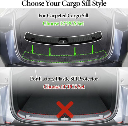SUPER LINER Tesla Model Y Floor Mats 2025 2026 | Custom Fit All-Weather 12-Piece Set TPE Material| Model Y Juniper Floor Mats Back Seat Protector,Cargo Liner, Trunk & Interior Accessories 5-seat