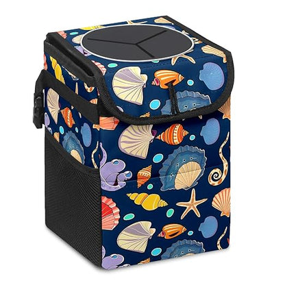 Car Trash Can – Multi-Purpose, Lightweight and Portable with Durable Water-Resistant Coating, No Installation Required, Practical and Ample Capacity, Variety of Colors.Conch Shell
