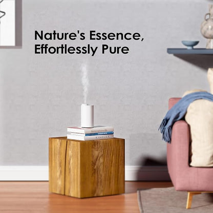 Airversa Waterless Essential Oil Diffuser Starter Kit with 30mL Hotel Fragrance Oil Inspired by BaCRT, Battery Operated Car Diffuser, Portable Aroma Nebulizer for Home Car Office, AN6Kit-C, White