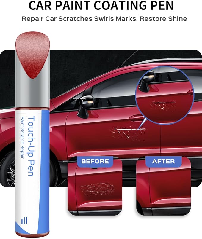 RR Ruby Red Metallic Tricoat Touch Up Paint Compatible with Ford Exact Match–Chips and Nicks Touch Up