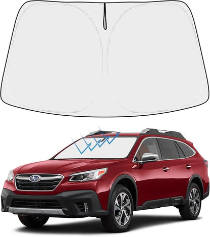 Proadsy 2026 Upgrade Front Windshield Sun Shade Foldable Sunshade Protector Custom Fit 2015-2019 Outback SUV Accessories