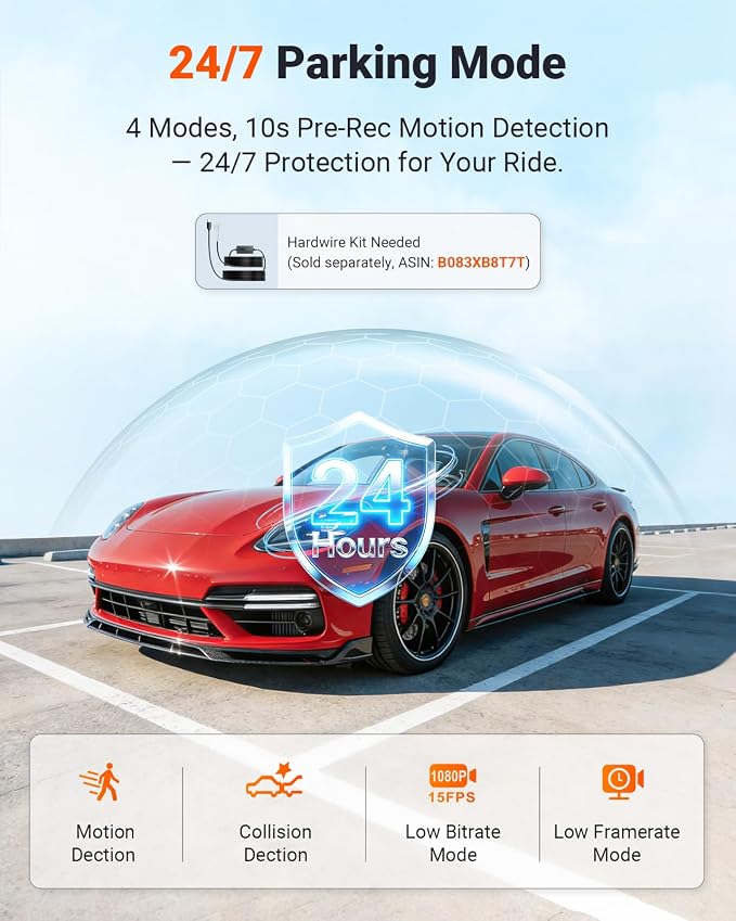 Vantrue New N4S 3 Channel Dash Cam, STARVIS 2 Night Vision, Front Rear Inside Dashcam for Cars, Front and Rear Dual Channel, PlatePix™ Tech, Parking Mode, Wi-Fi, GPS, 2" IPS, Support 1TB (RC18)