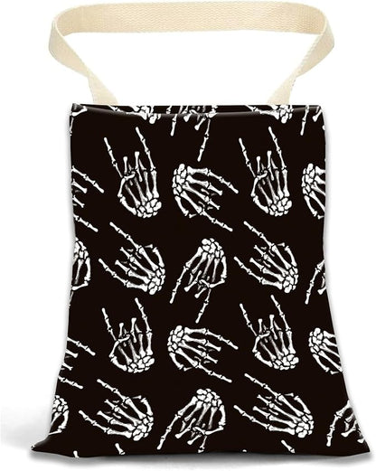 Car Garbage Can, Car Trash Bag Can for Vehicle, Travelling, Camping - Hanging Back Seat Organizer With Rock Skull Hands Design