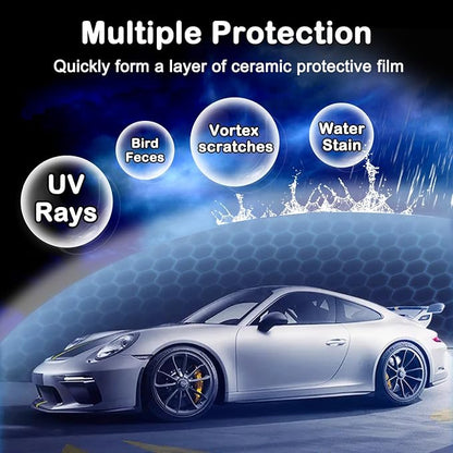Quick Effect Coating Agent for Car - Hydrophobic Ceramic Coating Spray for Car with UV Protection, Water Beading Paint Protection, Deep Gloss Shine, Long Lasting Polish Spray Wax - 120ml