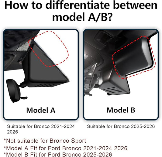 Mangoal Front 4K & Rear 1080 Dash Cam Fit for Ford Bronco 2025 2026(Model B), Does Not Fit Ford Bronco Sport, WiFi & App, GPS, 128GB Card