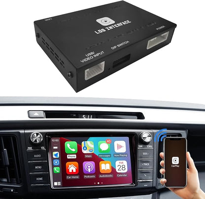 Wireless CarPlay Android Auto Adapter for Toyota with Entune2.0 & Touch2 2014-2019 Fits for Tundra/Highlander/RAV4/Tacoma/Camry/Corolla/Avalon/CH-R/Sienna/Camry Retrofit Kit Decoder