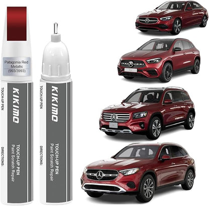 KIKIMO for Mercedes-Benz Touch Up Paint(Patagonia Red Metallic(993/3993)), Car Paint Repair Kit for Mercedes-Benz, 2 In 1 Scratches Repair with Pen Tip and Brush, Color-Matched for Quick & Easy Fix