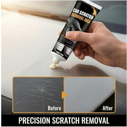 Car Scratch Remover Wax & Repair Paste - Erases Scuffs in 3 Seconds - Complete Kit with Sponge and Microfiber Cloth for Door Handle Scratches & Swirls - 120ml