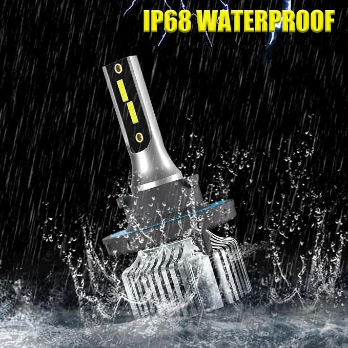 2004-2014 Ford F150 Hi-Lo Beam&Fog Light Bulbs Combo,6000K,40000LM | H13(9008)/9145 Lights, f-150 off-road high low bulb, super bright, DIY Replacement, Plug and Play, Pack of 4