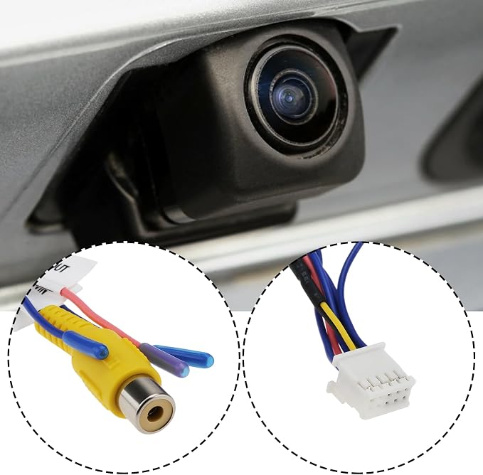 SING F LTD 2Pcs Car 10 Pin Rearview Backup Camera RCA Video Adapter Stereo Radio RCA Plug Compatible with Android Radio