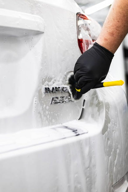 Detail Factory - TriGrip Ultra-Soft Detailing Brush Set - Scratch-Free Cleaning for Exterior, Interior Panels, Emblems, Badges, Gauges, Infotainment Screen - Live Wire