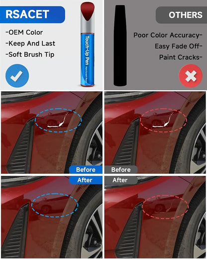 3R1 Matador Red Mica Touch Up Paint Compatible with Toyota Exact Match Touch Up Paint Car Scratch Repair