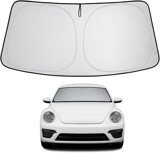 Proadsy 2026 Upgrade Front Windshield Sun Shade Foldable Sunshade Protector Custom Fit 2012-2019 VW Beetle Accessories