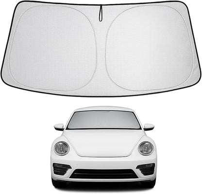 Proadsy 2026 Upgrade Front Windshield Sun Shade Foldable Sunshade Protector Custom Fit 2012-2019 VW Beetle Accessories