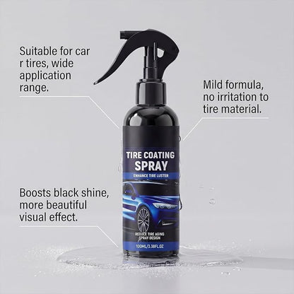 Ceramic Tire Coating Spray, Long Lasting Black Tire Shine, Non-Greasy No Sling Car Truck SUV Tire Polish