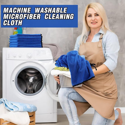 Tallew 80 Pcs Blue Microfiber Towels: 16"x16" Microfiber Drying Towels Bulk Micro Fiber Car Cleaning Cloth for Cars Drying Washing Polishing Cleaning Household Supplies