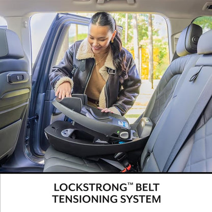 Evenflo Revolve180 LiteMax NXT Rotating Rear-Facing Lightweight Preemie and Infant Car Seat 3-30lbs. with SensorySoothe. Easy Install with Base (Quartz)