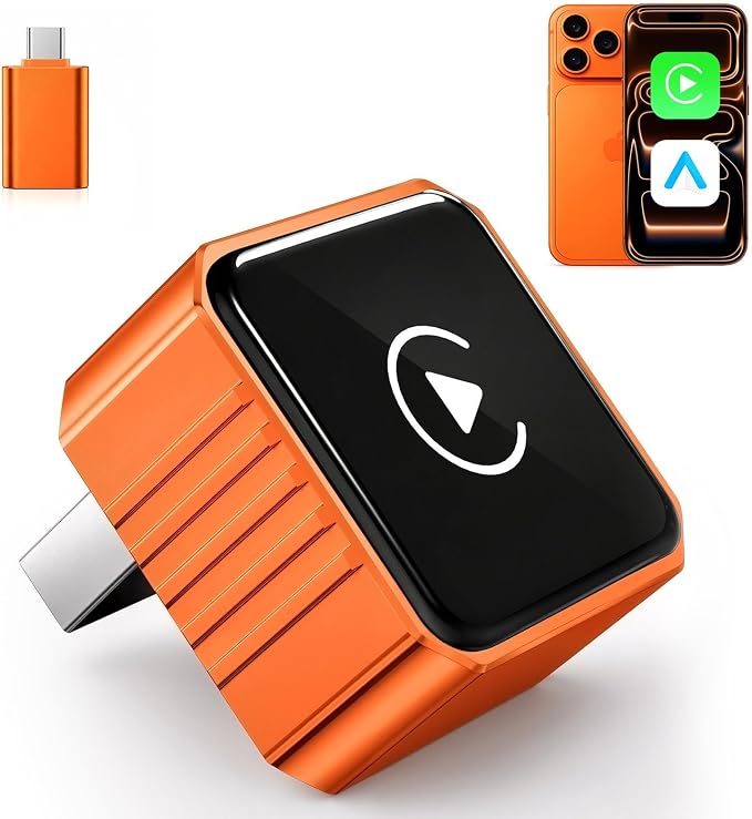 Beyn Wireless CarPlay Adapter for iPhone & Android - Convert Wired to Wireless CarPlay & Android Auto - Dual-Band Zero Latency for iOS 10+ & Android 11+, Fits 2016+ Wired Cars