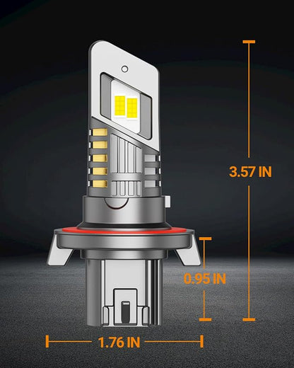 SEALIGHT H13 Bulb, H13 9008 Fog Lights Bulb 40000LM Super Bright,9008 Head Light Bulbs Fanless In Line Car Fog Bulb Plug and Play, Pack of 2