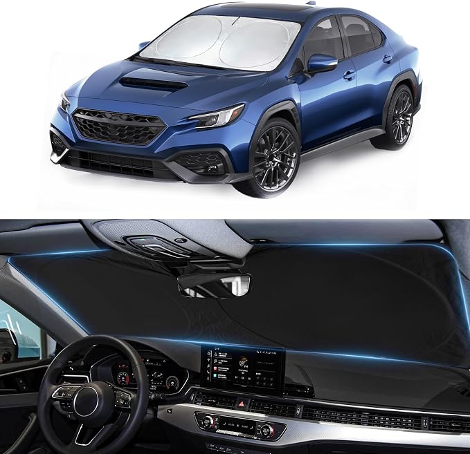 Sun Shade for Impreza Windshield Sunshade fit for 2017-2022 2023 Subaru Impreza WRX/WRX STI Accessories Front Window Cover Shield Car Visor Protector Block UV Ray Heat